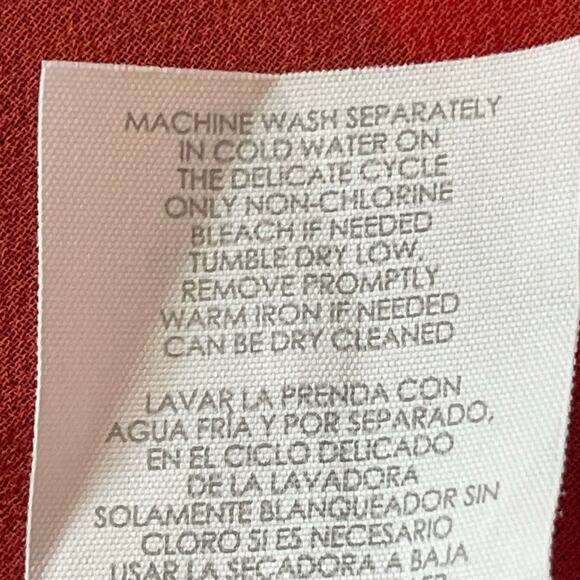 Cabi Cherish Chiffon Red Geometric Print Tank Top SMALL Casual Vacation Summer - Picture 10 of 10